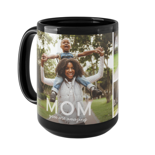 Amazing Bold Mom Mug, Black,  , 15oz, White