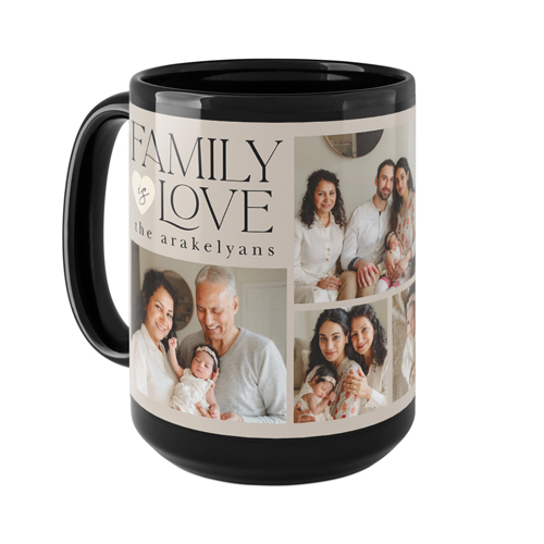 Family Is Love Mug, Black,  , 15oz, Brown