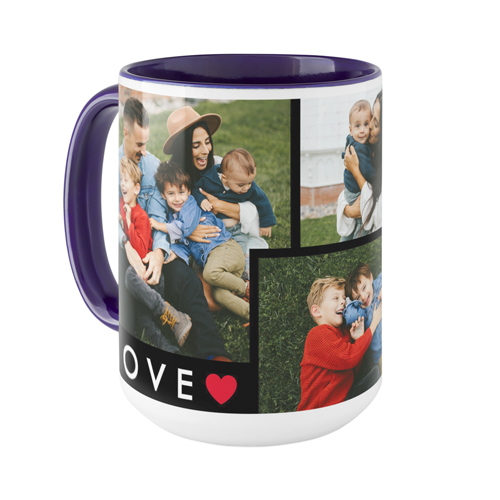 Modern Love Mug, Blue,  , 15oz, Red