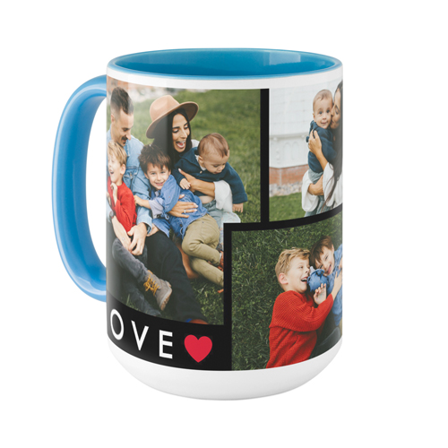 Modern Love Mug, Light Blue,  , 15oz, Red