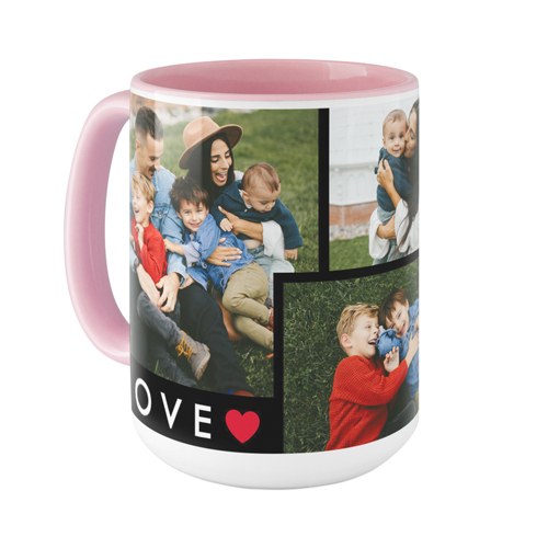 Modern Love Mug, Pink, , 15oz, Red, fire engine