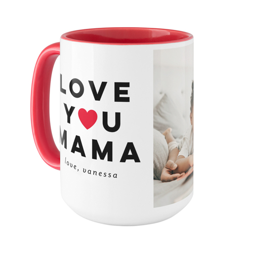 Modern Love You Mug, Red, , 15oz, Red, fire engine