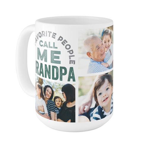 My Favorite People Arch Mug, White, , 15oz, Blue, lake