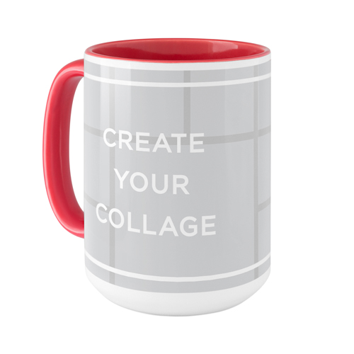 Create a Collage Mug, Red, , 15oz, Multicolor, multi