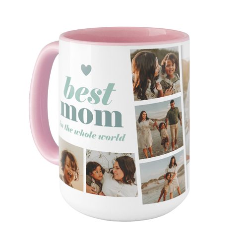 Best Mom Filmstrip Mug, Pink,  , 15oz, Blue