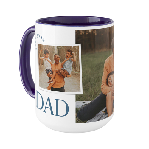 The Best Dad Ever Mug, Blue,  , 15oz, White