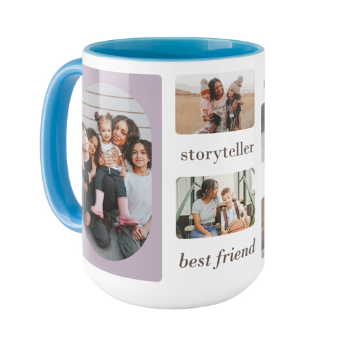 Traits of the Best Mug, Light Blue,  , 15oz, Purple