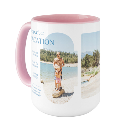 Travel Infographic Mug, Pink, , 15oz, White, white