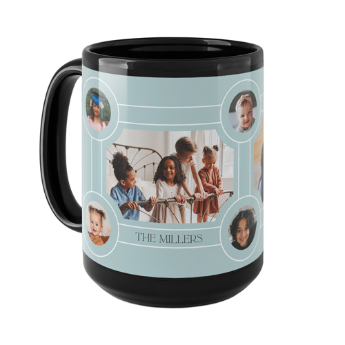 Vintage Family Tree Mug, Black,  , 15oz, Blue