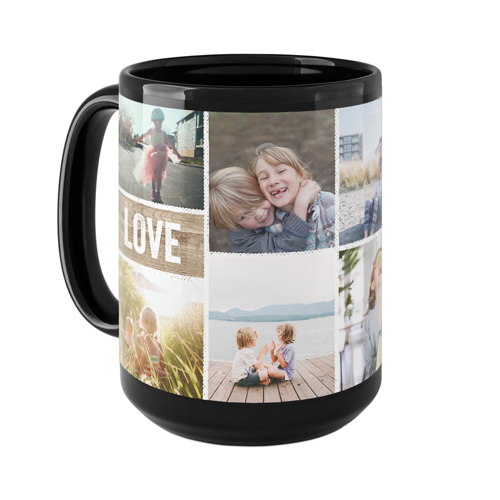 Textured Frames Mug, Black,  , 15oz, Brown