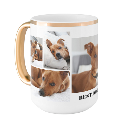 Gallery of Six Pets Mug, Gold Handle,  , 15oz, Multicolor