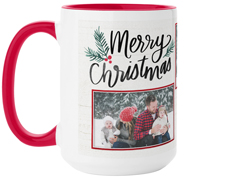 merry and bright christmas mug