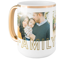 contemporary family collage mug