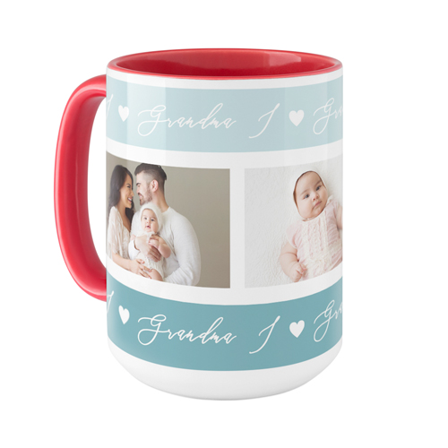 I Heart Grandma Mug, Red, , 15oz, Blue, sea