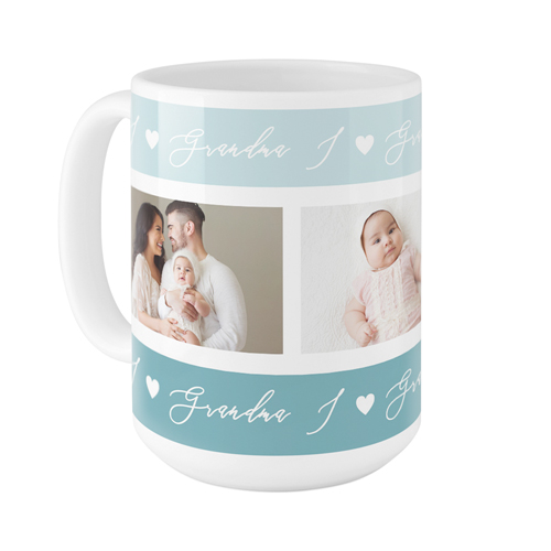 I Heart Grandma Mug, White,  , 15oz, Blue