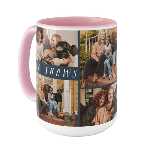 Gallery of Six Text Mug, Pink, , 15oz, Multicolor, multi
