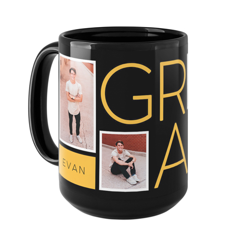 Grad Mug, Black,  , 15oz, Black