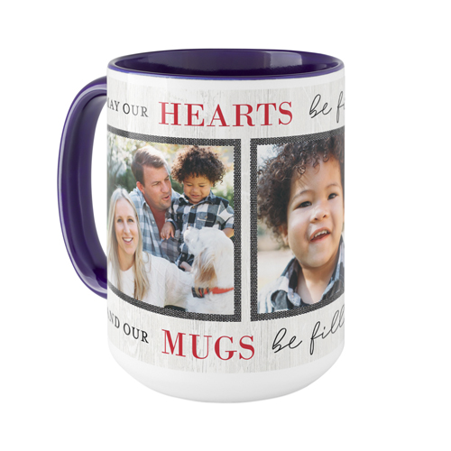 Hearts Be Filled Mug, Blue,  , 15oz, Red