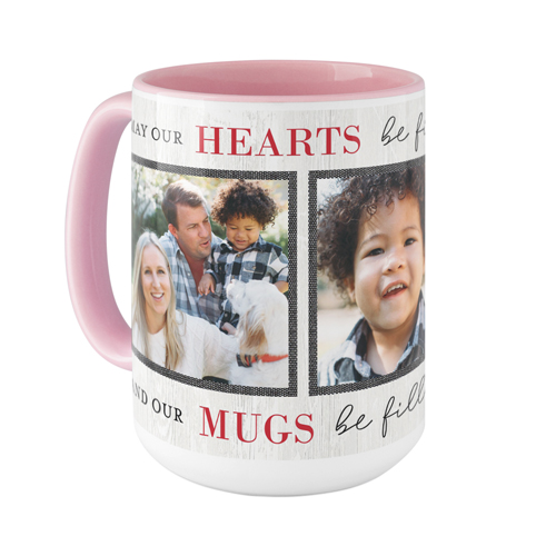 Hearts Be Filled Mug, Pink,  , 15oz, Red