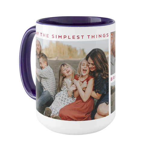 Simplest Things Mug, Blue, , 15oz, Red, scarlet