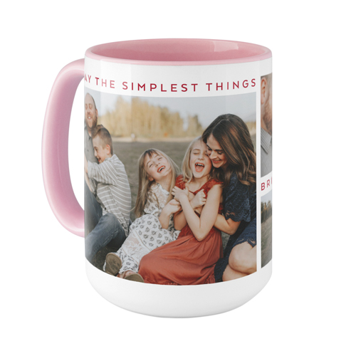 Simplest Things Mug, Pink, , 15oz, Red, scarlet