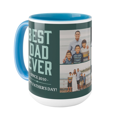 Best Dad Mug, Light Blue,  , 15oz, Green