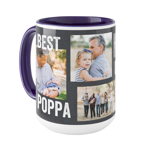 Best Ever Collage Mug, Blue,  , 15oz, Gray