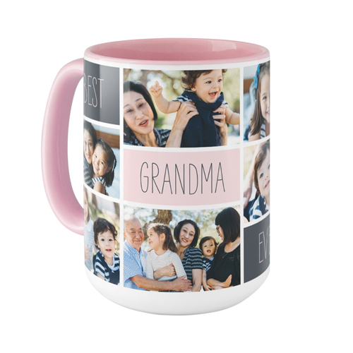 The Greatest Grid Mug, Pink,  , 15oz, Pink
