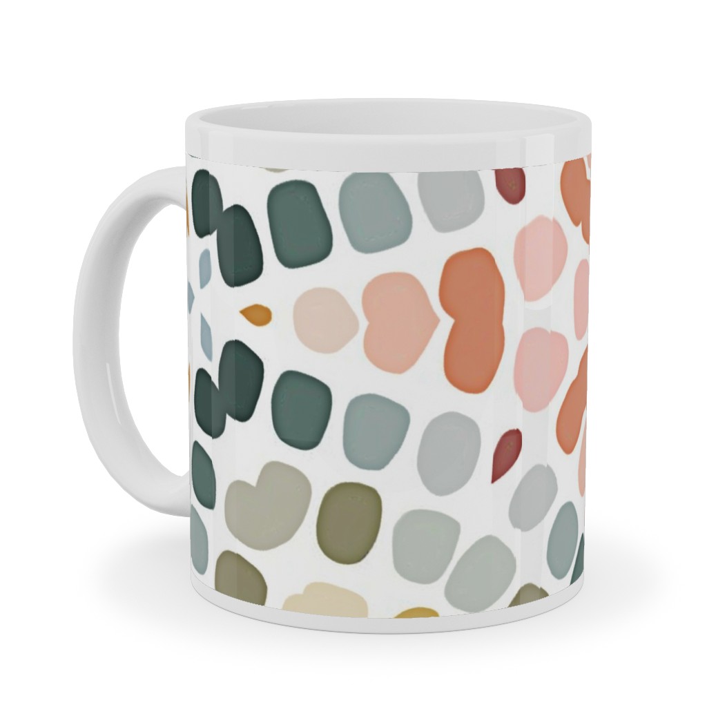 Abstract Mosaic - Multi Ceramic Mug, White, , 11oz, Multicolor