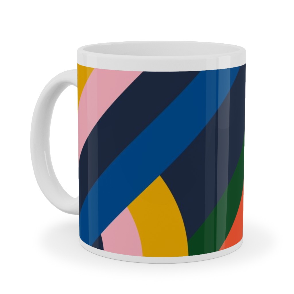 Modernist Loop - Multi Ceramic Mug, White, , 11oz, Multicolor