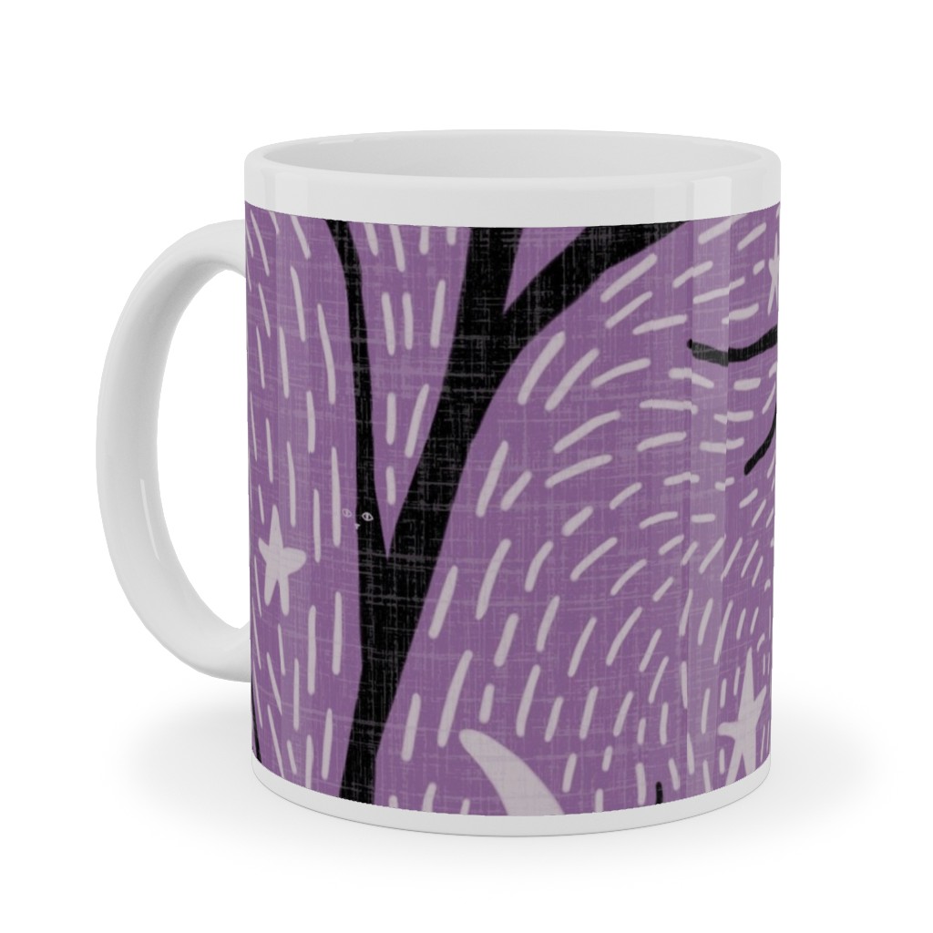 Spooky Night - Purple Ceramic Mug, White,  , 11oz, Purple