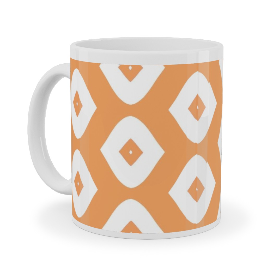 Diamond Girl - Orange Ceramic Mug, White, , 11oz, Orange, Orange