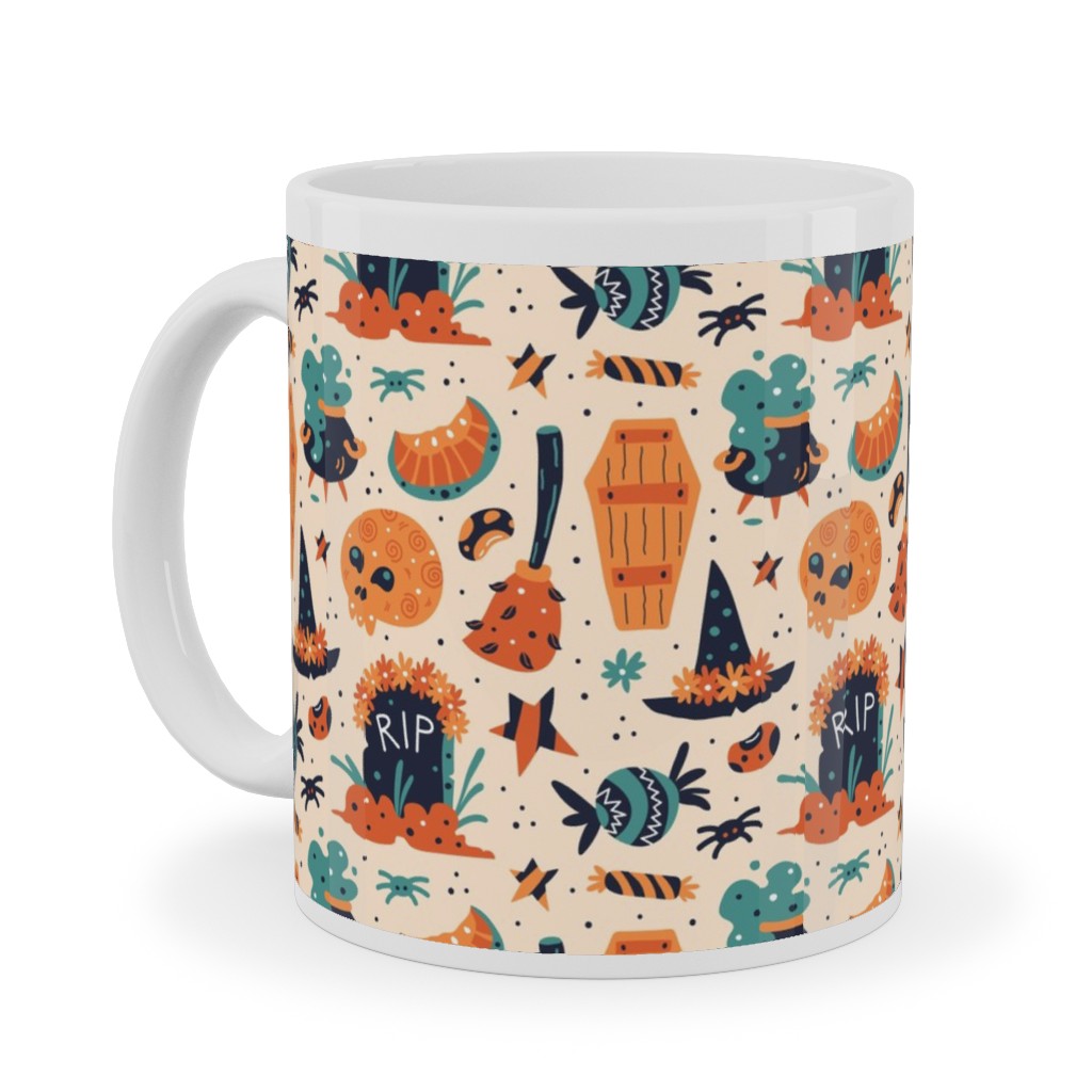 Halloween Rip - Multi Ceramic Mug, White, , 11oz, Multicolor