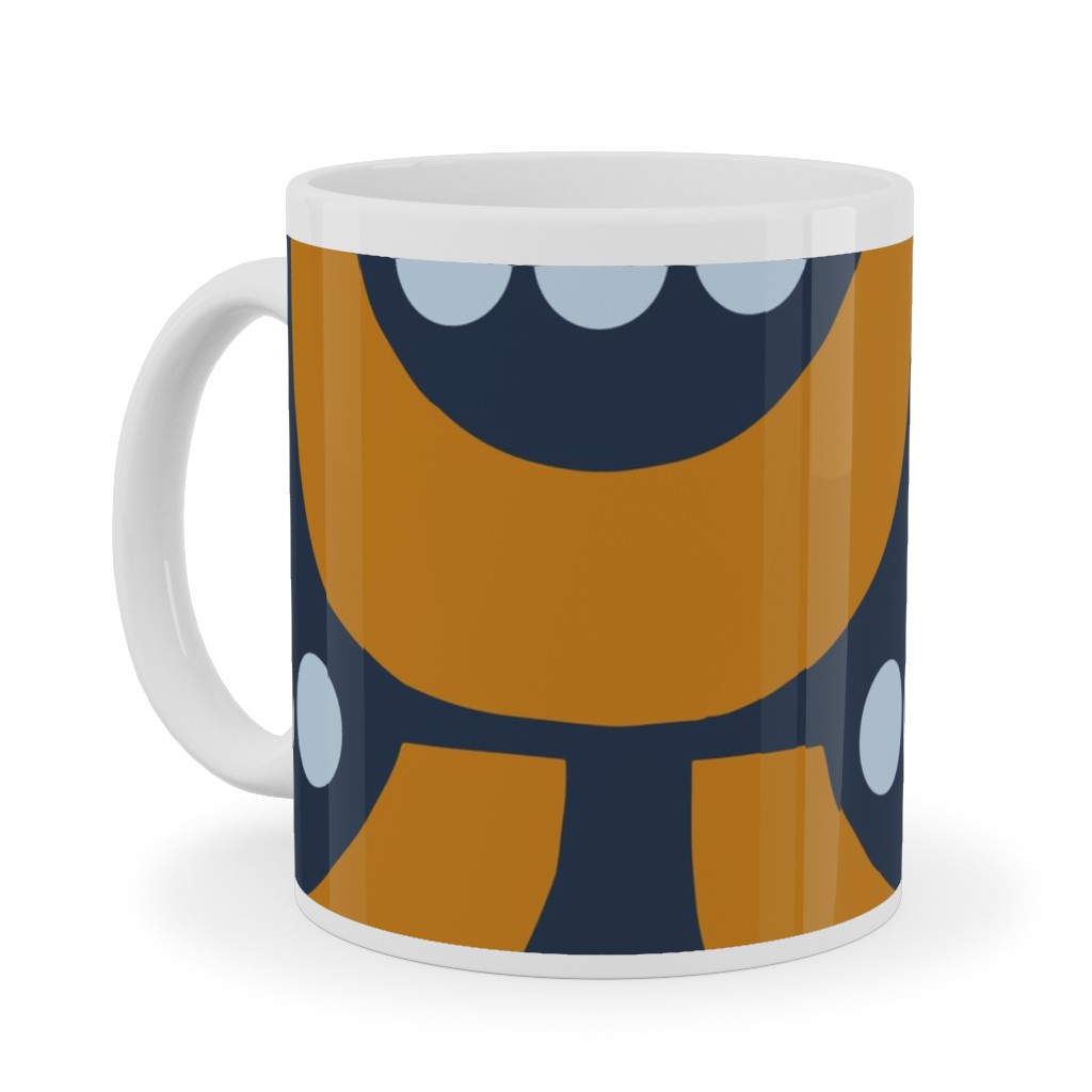 Tulip Ceramic Mug, White,  , 11oz, Blue