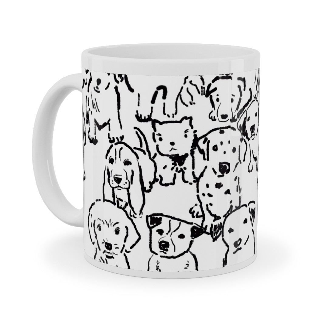 Puppies Ceramic Mug, White, , 11oz, White, White