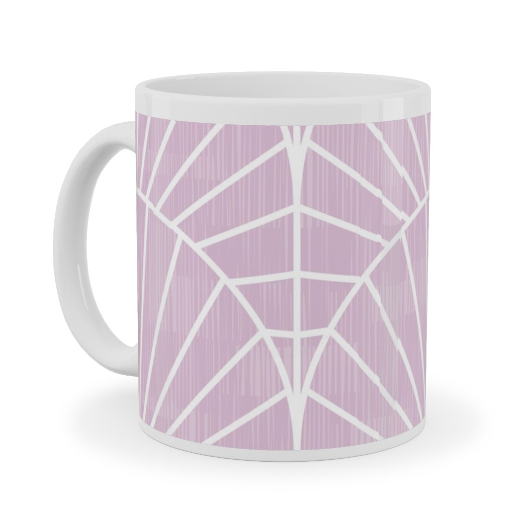 Art Deco Fields - Lavender Ceramic Mug, White,  , 11oz, Purple