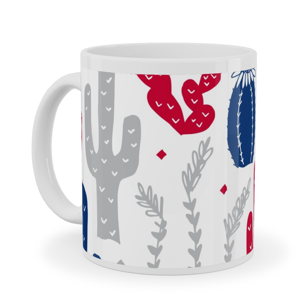 Arizona Backyard Red, White and Blue Ceramic Mug, White, , 11oz, Multicolor