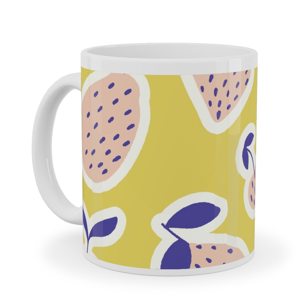 Fruity - Yellow Ceramic Mug, White, , 11oz, Yellow, Classic Yellow