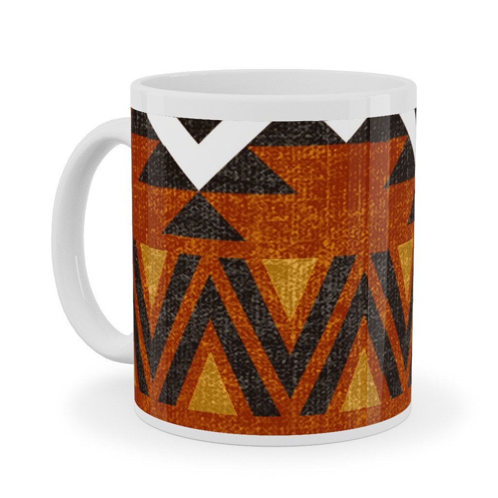 Modern Desert - Rust Ceramic Mug, White, , 11oz, Orange, Orange