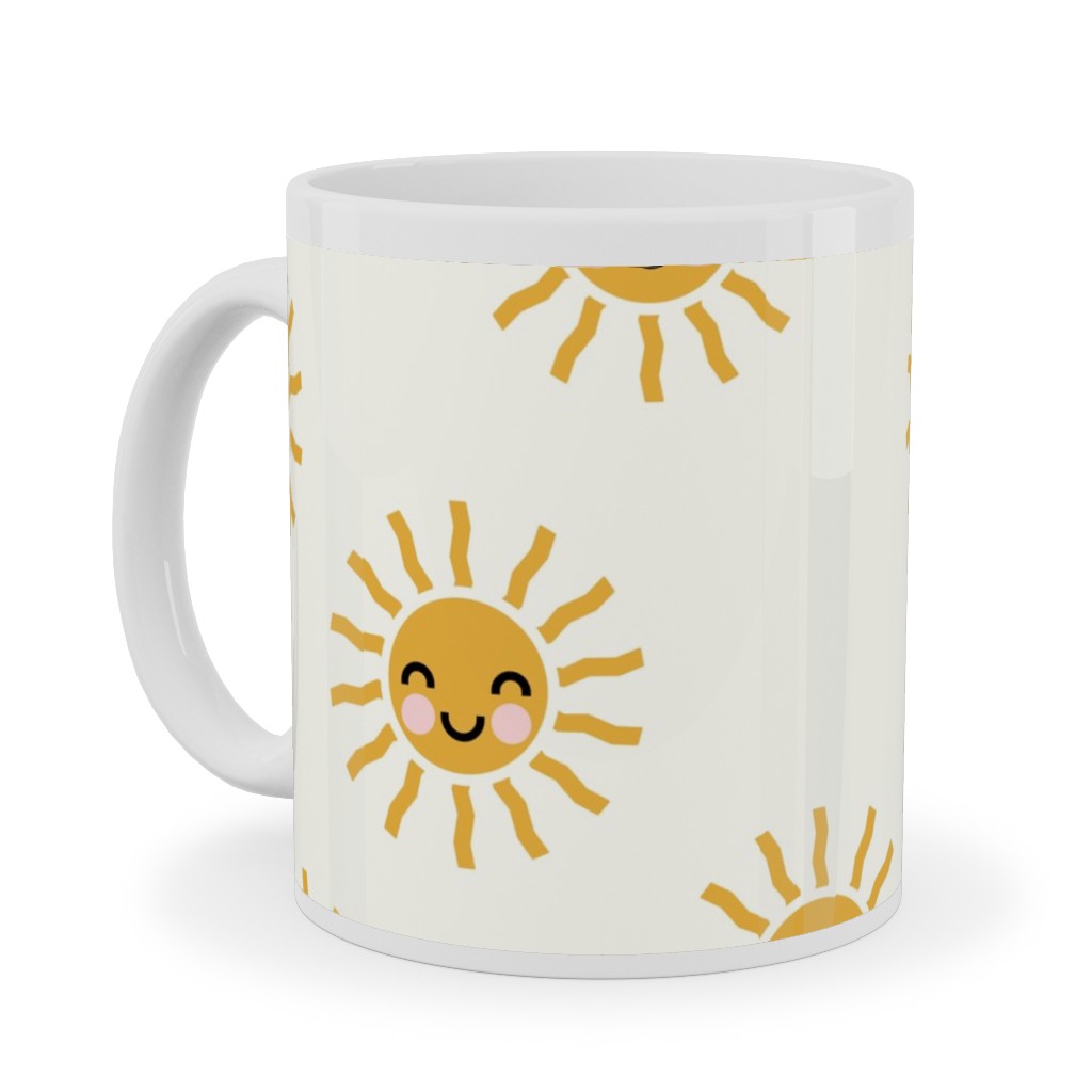 Cute Sunshine - Yellow Ceramic Mug, White, , 11oz, Yellow, Classic Yellow