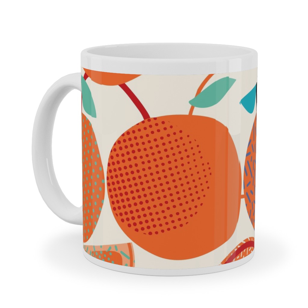 Fresh Orange - Orange Ceramic Mug, White,  , 11oz, Orange