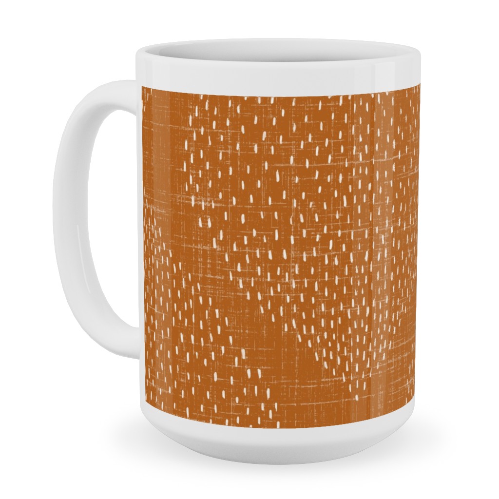 Minimalist Ogee - Burnt Orange Ceramic Mug, White, , 15oz, Orange, Orange