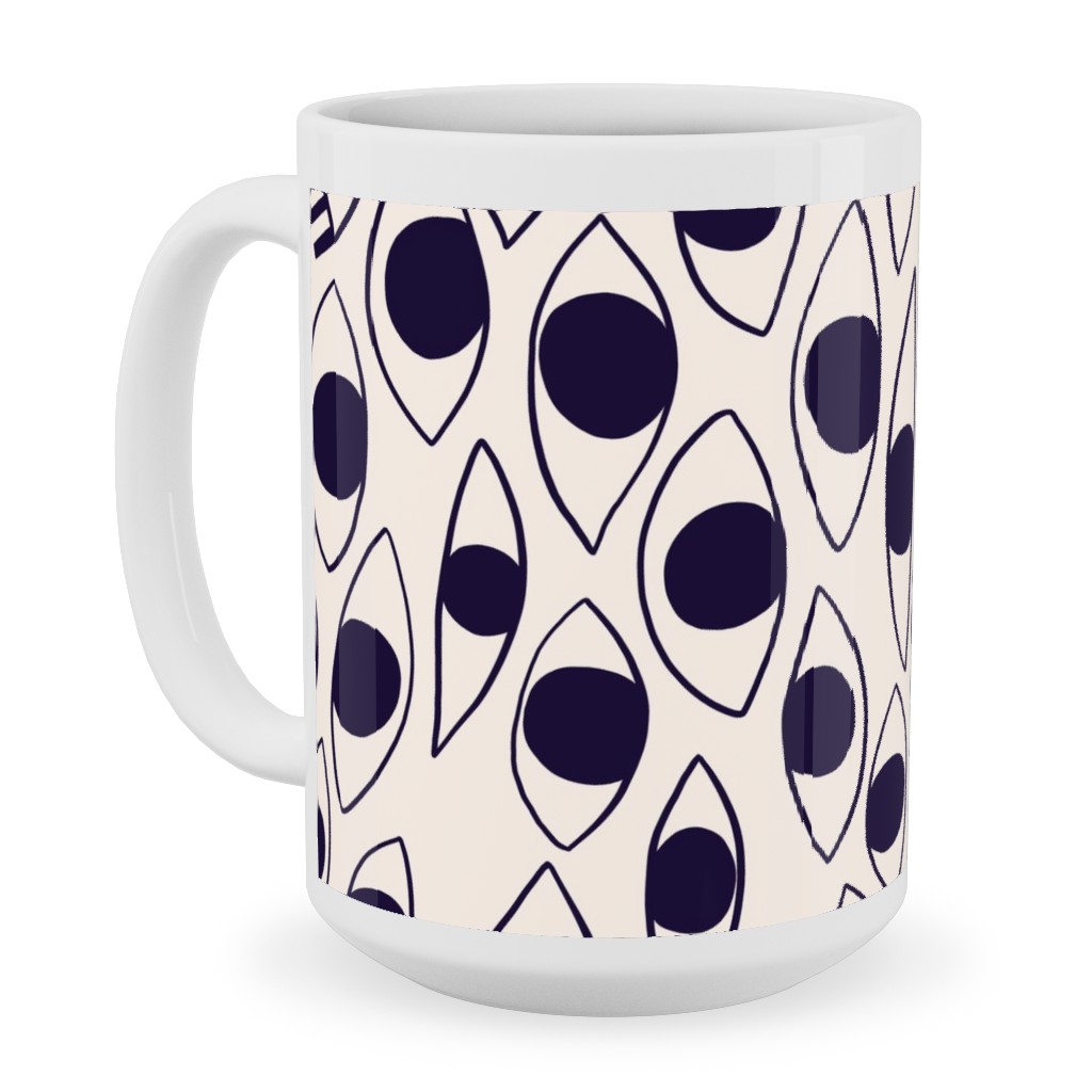 Eye White - Light Ceramic Mug, White,  , 15oz, White