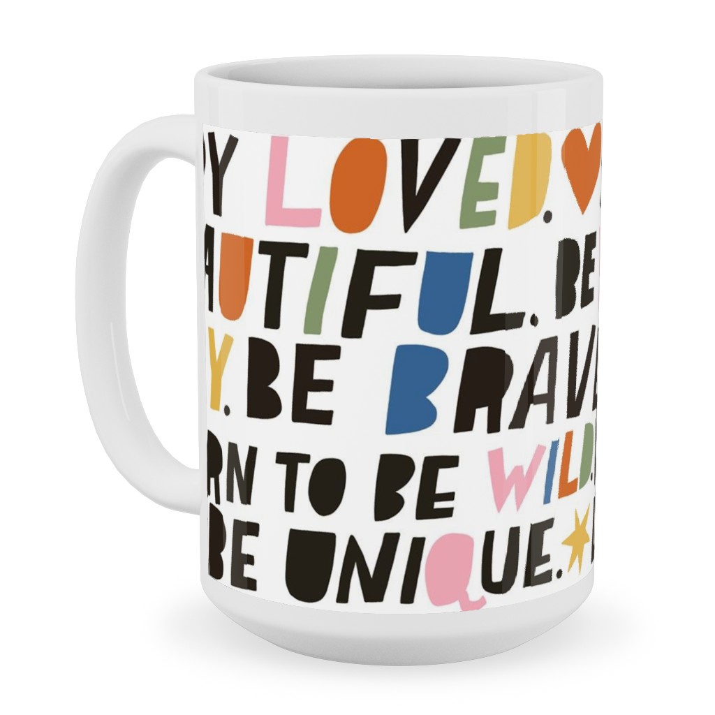 Sweet Words - Multi Ceramic Mug, White, , 15oz, Multicolor