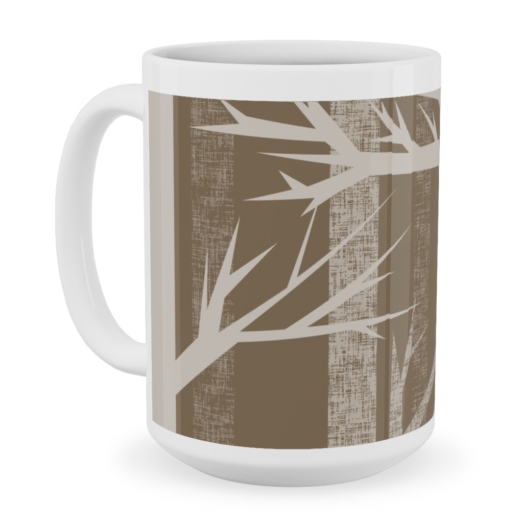 Winter Woods - Fawn Ceramic Mug, White, , 15oz, Brown, Brown