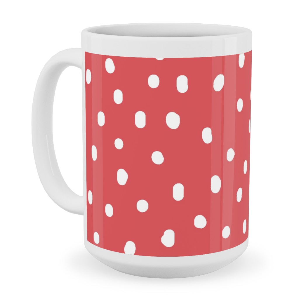 It's Snowing Ceramic Mug, White, , 15oz, Red, Flamingo