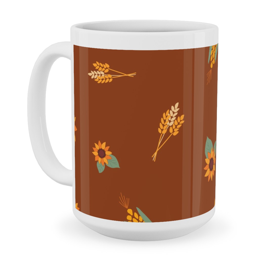 Brown Sunflower Mugs