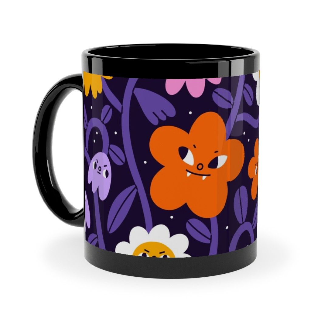 Extremely Wicked, Evil and Vile Halloween Garden - Purple Ceramic Mug, Black, , 11oz, Purple, Purple
