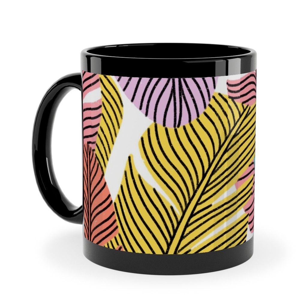 Always on the Bright Side - Multi Ceramic Mug, Black,  , 11oz, Multicolor