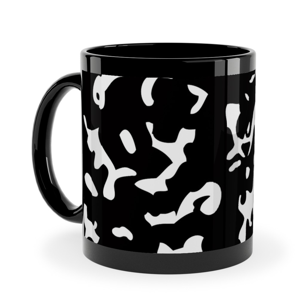 Composition Notebook - Black & White Ceramic Mug, Black,  , 11oz, Black